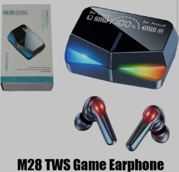 M28 TWS Wireless Earbuds – Be Loud Be Proud provides high quality sound & voice with features enhancing gaming experience, reverse charging. - Image 4